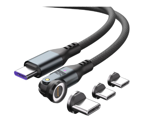 4smarts Kabel USB-C 540° Magnetyczny GravityCord 240W 1.8m czarny - 1535852 - zdjęcie 2